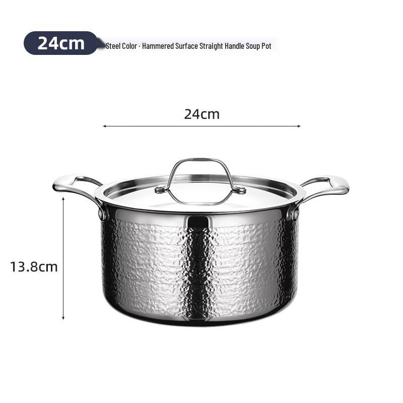 

Супница Chu Yi Qi из нержавеющей стали 304, чеканная, с крышкой, 24 см