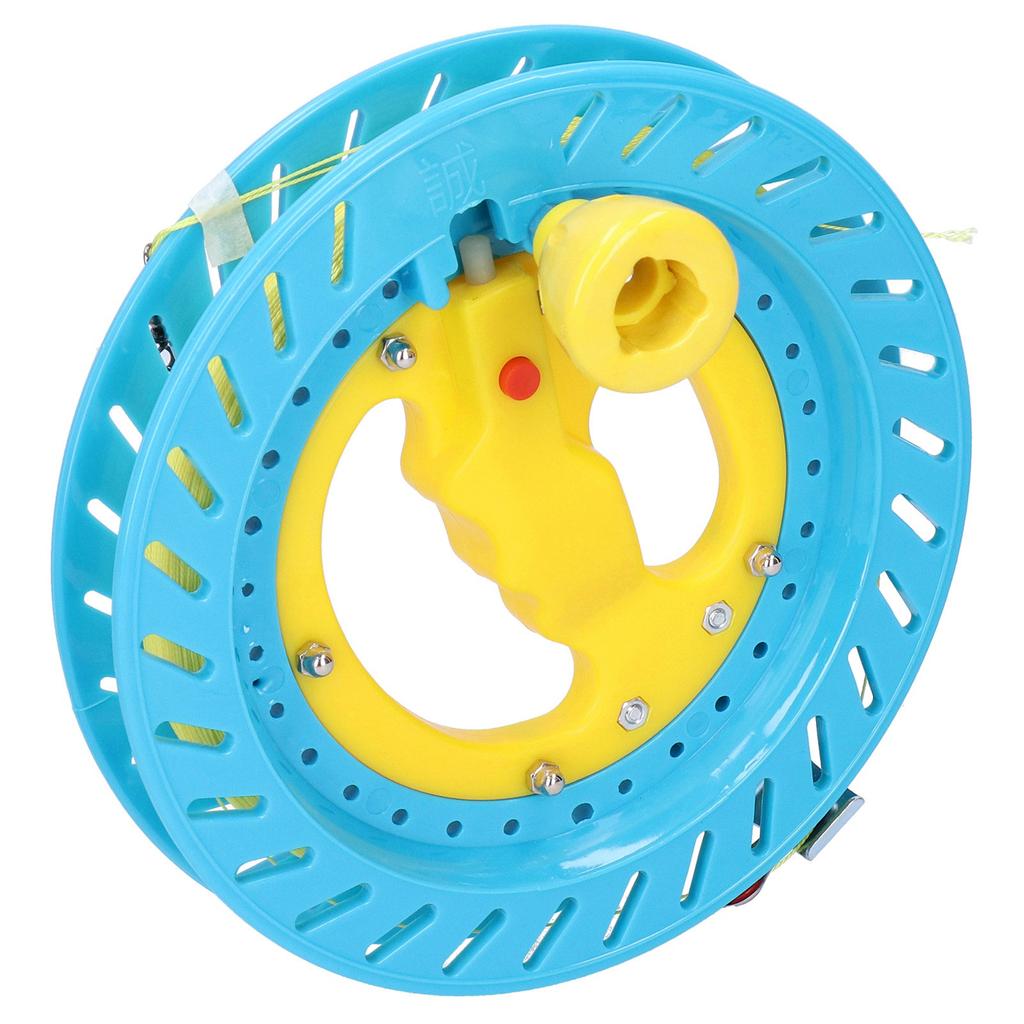 ABS Outdoor Kite Line String Winder Grip Wheel Flying Tools 20cm Wheel with 200M Line(20cm Yellow Wheel 200m Wire )