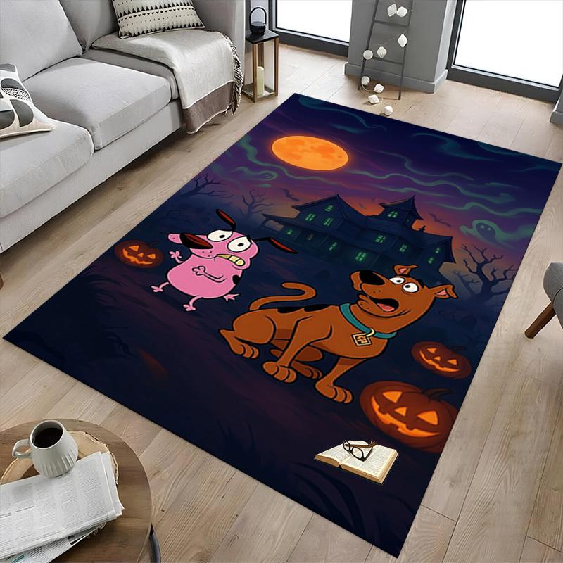 1pz Tappeto di Scooby Doo per Halloween Antiscivolo in Poliestere Tappetino per Pavimento per Ufficio, Camera da Letto