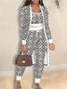 Women's 3-Piece Fashion Sets with Printed Blouse, Pants, and Cardigan In Multiple Colors and Patterns