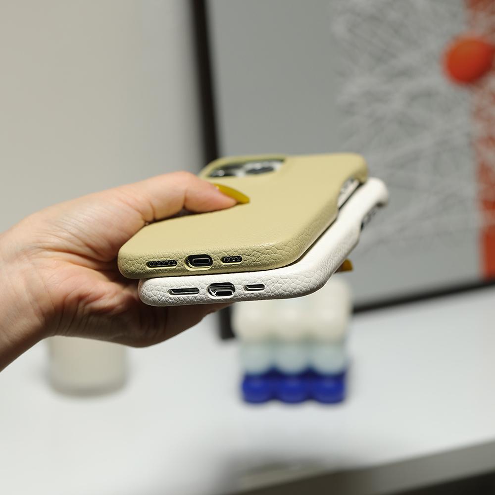 For iPhone 15 Pro Case Litchi Texture PU Leather PET Phone Back Cover