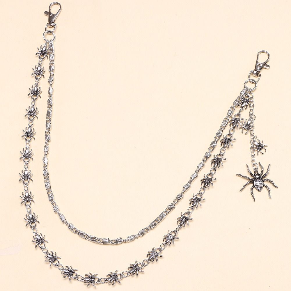 Multilayer Design Jeans Waist Chain Metal Key Chain Fashion Accessory Pants Decor Chain  Women Men