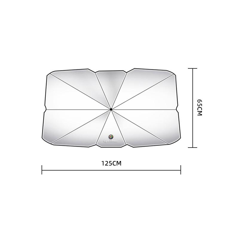 Car Windshield Sun Shade Cover Blocks Rays Protector Auto Interiors For Alfa Romeo 4C 159 166 Spider Giulia Giulietta 156 147 GT