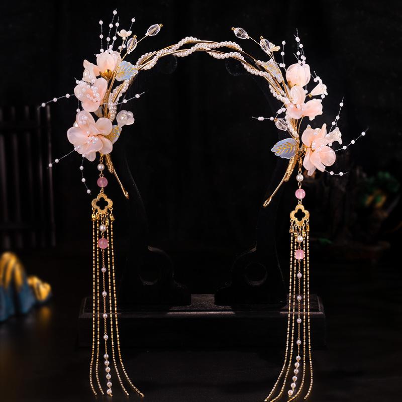 Ancient-style Hanfu Hairband Headpiece, Fringed Pendant Hairpin Extremely Beautiful Ancient-style Headband Accessory for Girls