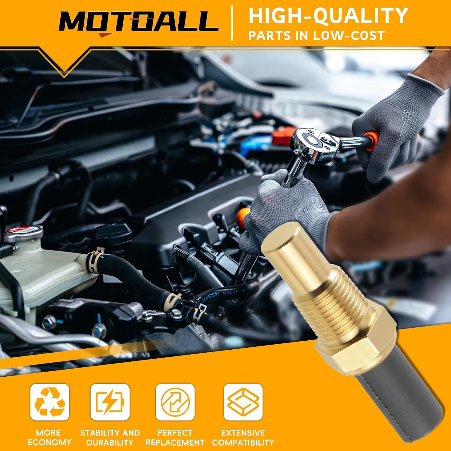 MOTOALL 83420-20040 Engine Coolant Temperature Sensor 8342016050 Temp Sender Fit for Toyota Avalon 3.0L 1995-2004, for Tacoma 2.7L 3.4L