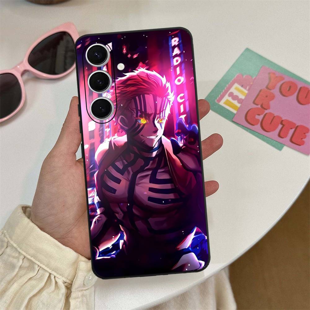 D-Demon S-Slayer Akaza Phone Case For Samsung S 24 Fe 25 Ultra Plus 20 Lite 21 30 22 23 24 22 Ultra 5G Fundas
