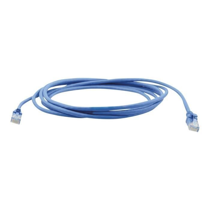 Kramer PC6-108-15 Cordon de raccordement RJ-45 (M) pour RJ-45 (M) 4.6 m UTP CAT 5e sans crochet bleu, RAL 5015