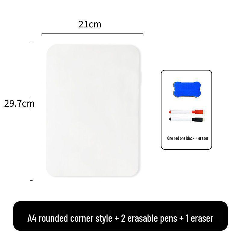 Erasable Magnetic Whiteboard Memo Pad with Cute Black Cat Design