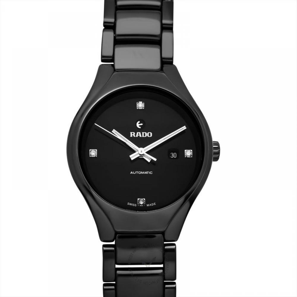 

Rado True Automatic Женские часы с черным циферблатом из керамики