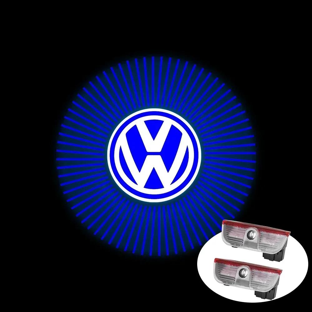 For VW Volkswagen Golf Sagitar Phideon Touareg Passat B8 Tiguan Car Welcome Light Door Side Projector Induction Lamp Accessories