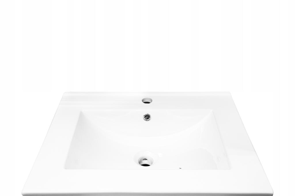 Bathroom Cabinet with Washbasin 60 Cm, Hanging, White, Soft-close Pinia
