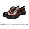 Factory non-slip and wear-resistant men's shoes new spring and autumn popular pointed business dress leather shoes heightened derby shoes