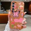 Soft Case For Samsung Galaxy A57 A37 A17 A56 A16 A55 A54 A15 A36 A26 INS Retro Butterfly Pattern Leather Texture TPU Phone Cover