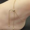 Adjustable Gold/Silver Tone Anklet Bracelet Elegant Ankle Thin Chain Jewelry for Women Fashionable Foot Accessories
