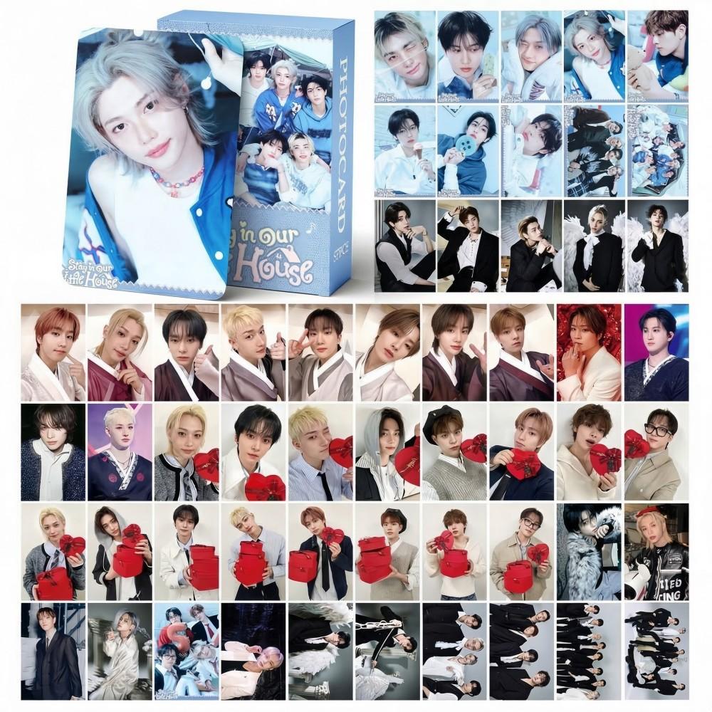 55 Stück Kpop Fotokarte Stray Kids StrayKids Gedruckte Idol-Fotokarten Anime Fandom Fans Sammlung Geschenk 6. FANMEETING HD LOMO STAY Spielen Unterhaltsam
