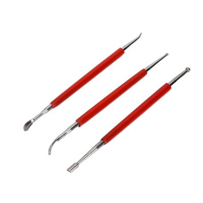 3Pcs Dotting Pen Dual Front Wide Range Application Durable Sculpture Shaper for Modeling Carving