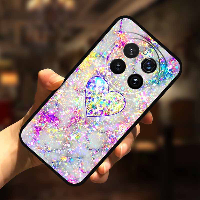 For Honor Magic 7 Case 7Pro Painted Cat Colorful Soft Edge Silicone Black Bumper For Honor Magic7 Pro Back Cover Magic7 5G Para