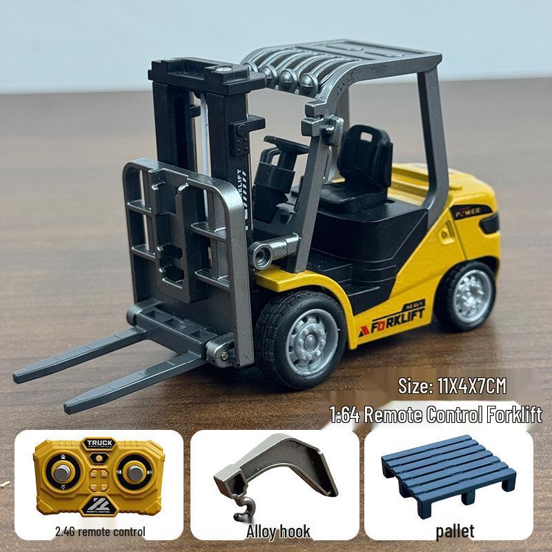 1:64 Alloy Mini Forklift RC Model - Children s Remote Control Toy Vehicle