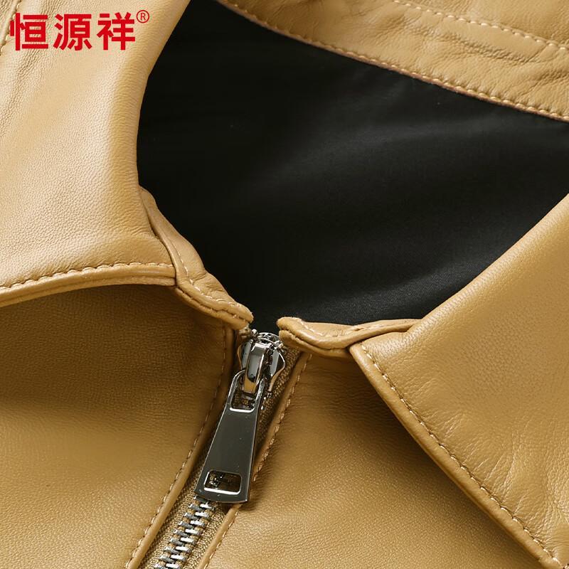 Hengyuanxiang Men's Genuine Lambskin Biker Jacket