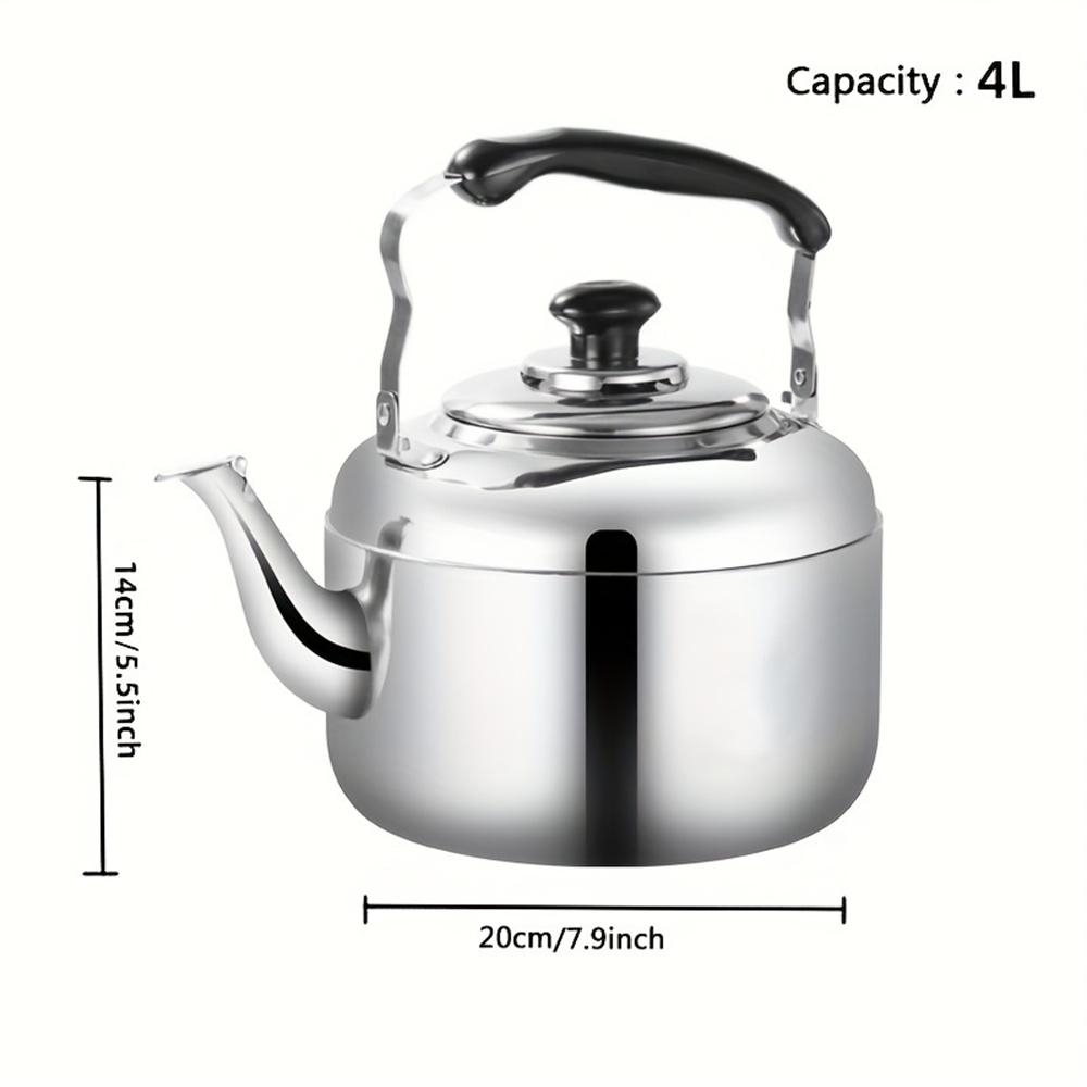 

1pc, Cabilock Stainless Steel Kettle Teapot for Stovetop Stainless Steel Tea Kettle Sounding Tea Kettle Stovetop Water Boiler C