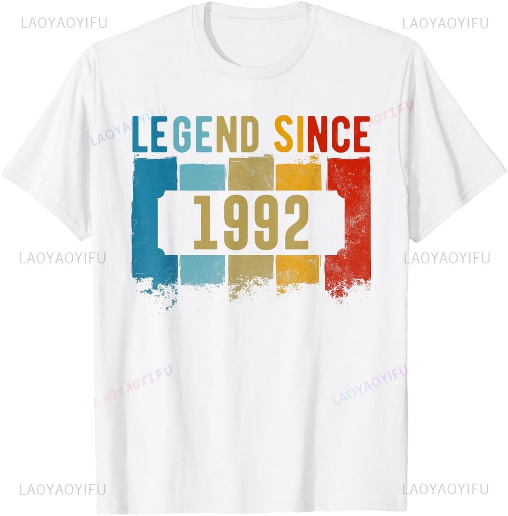 Made in 1992 33 Years Old Retro Vintage 80s 33th Birthday TShirt Unisex Summer Streetwear Tops Personalized Clothing Camisas