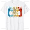 Made in 1992 33 Years Old Retro Vintage 80s 33th Birthday TShirt Unisex Summer Streetwear Tops Personalized Clothing Camisas