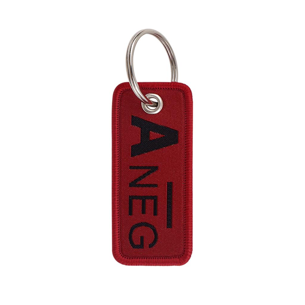 Blood Type Embroidered Keychain Pendant Fashionable Accessory for Bags and Backpacks Handmade Student Key Decoration