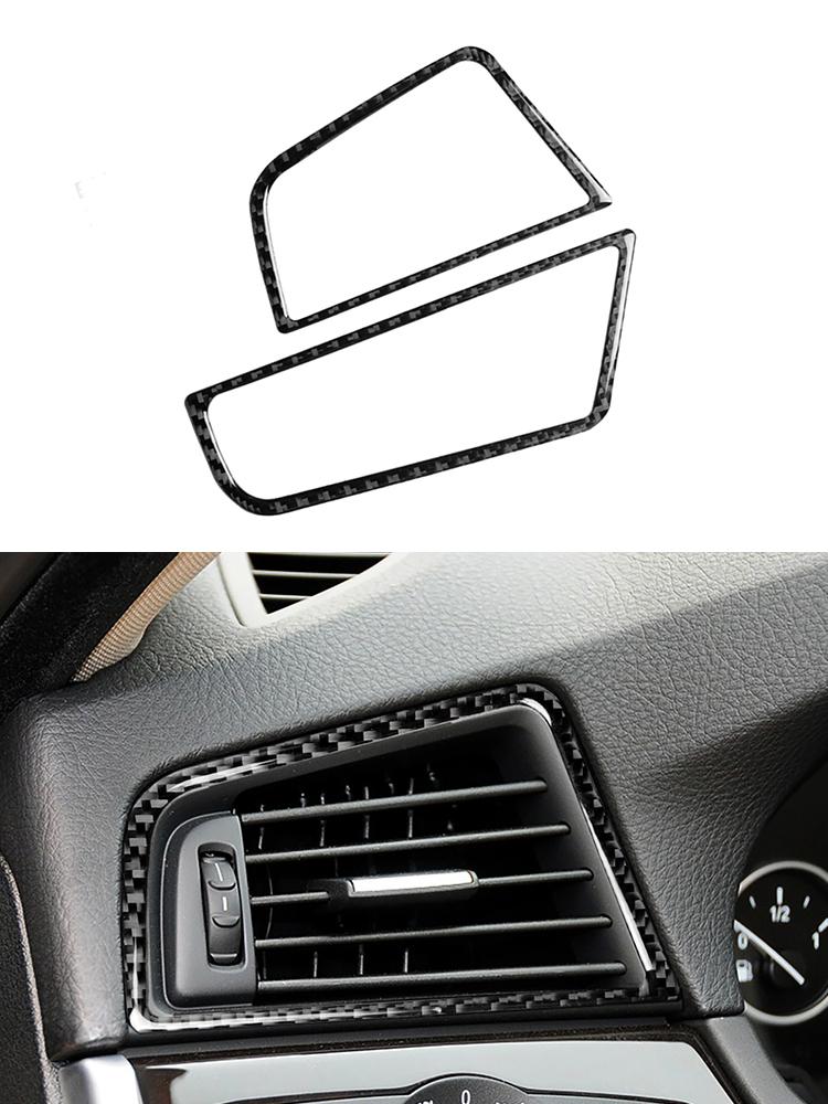 Car Interior Button Panel Cover Decorative Carbon Fiber Sticker For BMW 5 Series F10 2011-2017 Styling Accessories