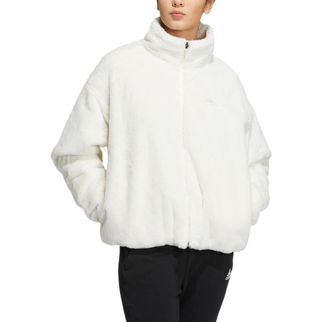 adidas Jackets Women's White Stand Collar Moderate Other HM7102