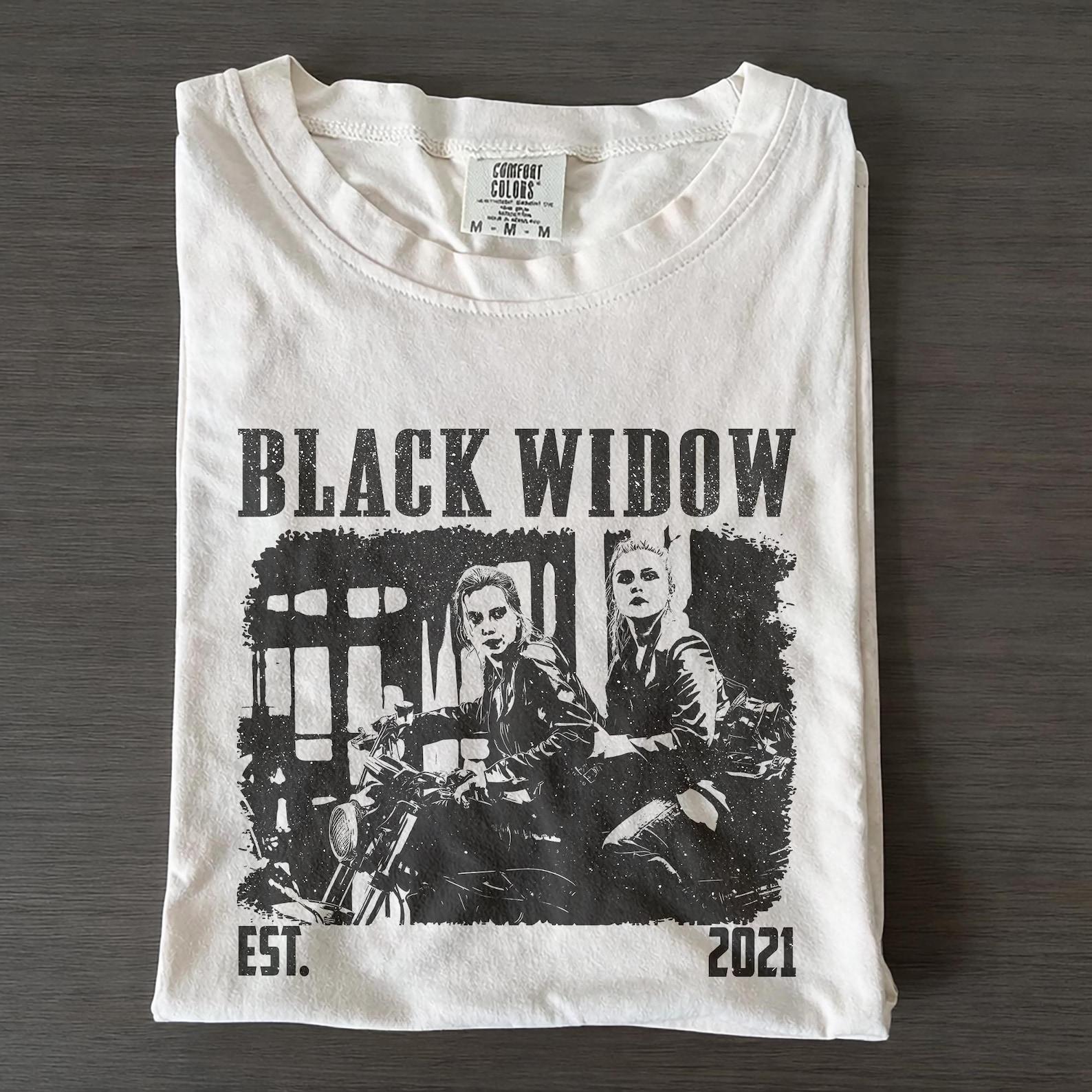 Black Widow Movie T shirt, Vintage Comfort Colors Graphic Tee, Marvel Fans Gift 4XL