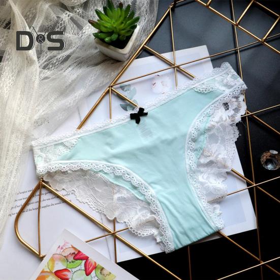 Damen-Unterwäsche aus Eisseide, sexy, niedrige Taille, Spitzenhöschen, nahtlos, unsichtbar, atmungsaktiv, Stretch-Unterhose