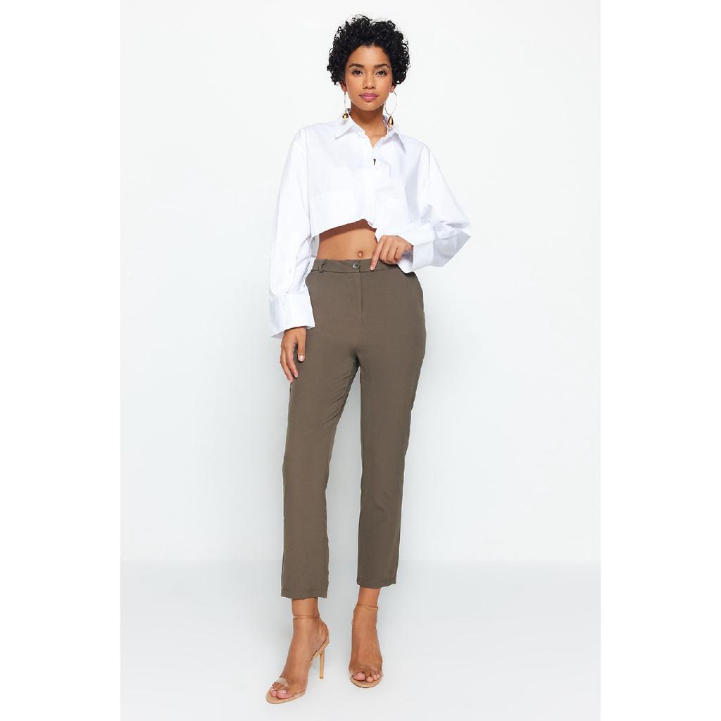 Black Basic Woven Trousers Twoss19st0038