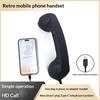 Type C Vintage Phone Handset Receiver Mic Speaker Clear Sound for Online Course Home Office Mobile Calls