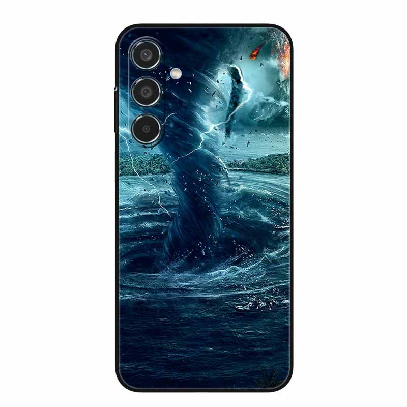 For Samsung Galaxy A55 5G Case Black TPU Silicone Soft Covers for SamsungA55 A 55 A15 A25 A35 5G Phone Shell A 15 4G Bumper Capa