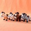 Long-Haired Pony Pendant Soft Brown Horse Plush Horse Doll Stuffed Animal Keychain Girls Bag Pendant Keyring Gifts