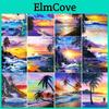 5d Diamond Sunset Painting Diy Seascape Diamond Embroidery Landscape Cross Stitch Full Round Drill Crafts Home Decor Gift