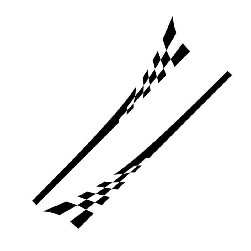 Car Door Side Stripes For-Porsche 911 997 Exterior Accessories Racing Flag Graphics Sticker Auto Body Decor Vinyl Decals