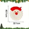 Handmade Crochet Santa Claus Coasters Set Of 4, Durable Fabric Drink Coasters Trays, Festive Table Decor,Unique Christmas Gift