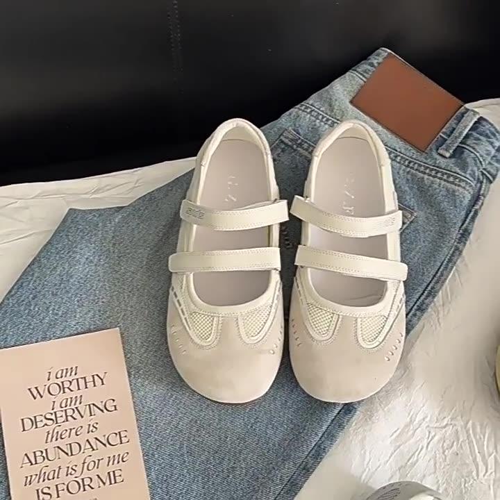 Fashion Ballerinas Woman 2025 Female Shoes Shallow Mouth Casual Sneaker Round Toe Ballet Dress Summer New Comfortable Microfiber Hook &