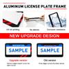 2PCS Matte License Plate Frames For Dodge Charger Accessories Challenger Durango Universal Solid Rust-Proof Aluminum License Plate Cover Holder For