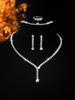 Elegant Crystal Necklace & Earrings Set for Weddings and Banquets