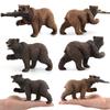 Realistic Black Bear And Brown Bear Forest Animal Model Figurines Perfect For Kids