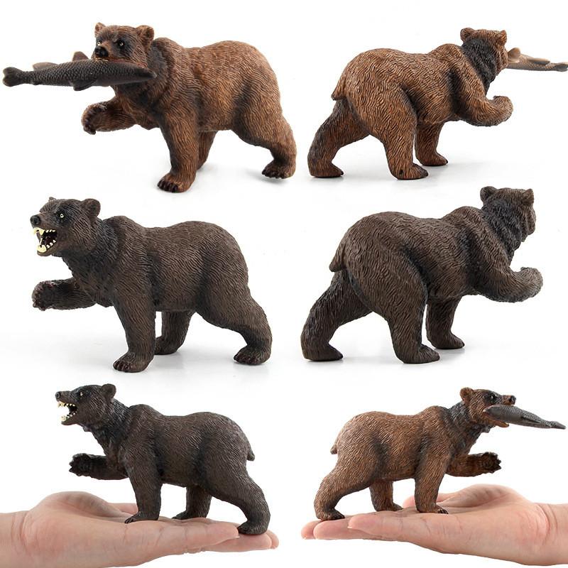 Realistic Black Bear And Brown Bear Forest Animal Model Figurines Perfect For Kids
