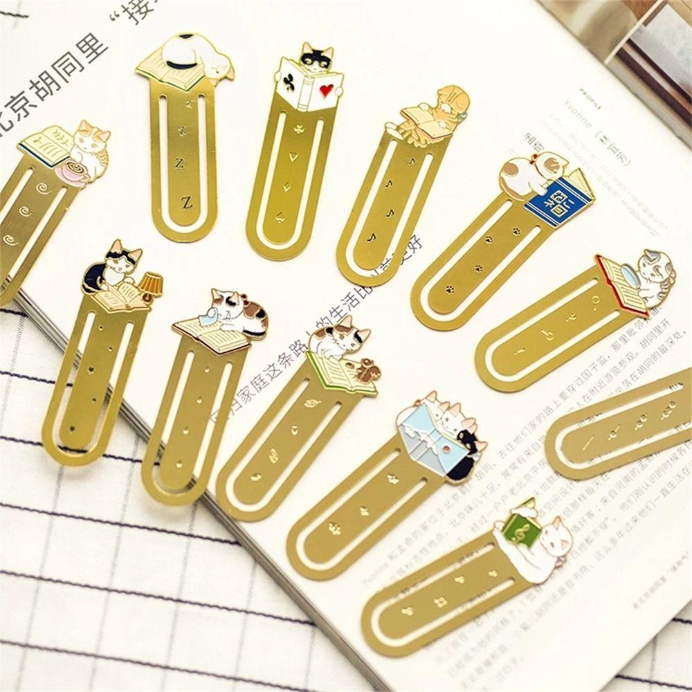 

Animals Reading Japanese Paper Cilp Bookmark Cat Bookmark Kittens Book Mark Metal Bookmark Squirrel cat