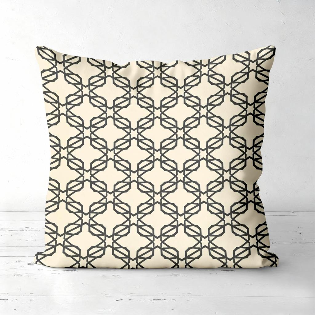 Boho Geometric Line Art Throw Pillow Covers Pattern Cushion Cover Suitable For Sofa Bedroom Car Pillow Cover