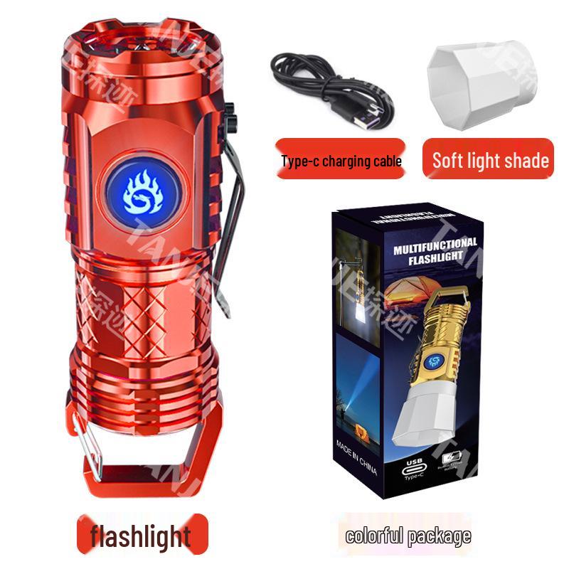 Hot-Selling Rechargeable Three-Eye LED Flashlight: Super Bright, Long-Range, Portable for Outdoor and Night Riding.