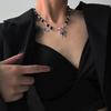 Vintage Hip-hop Spider Pendant Necklaces Women Girls Splice String Beaded Clavicle Chain Choker Necklace Halloween Jewelry