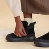 TUINANLE Thick Soled Short Sleeved Snow Boots for Women Versatile with Thick Fleece and Anti Slip Warm Cotton Shoes