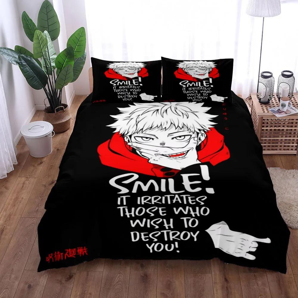 Best Six Anime Quotes Duvet Cover Set Uk Single Double King Us Twin Full Queen Size Anime Bed Linen Set