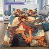 Cartoon Pattern Bedding Quilt Set Quilt Cover Pillowcase Home Decoration Birthday Gift (1 * Duvet Cover + 2 * Pillowcase, Without Core)